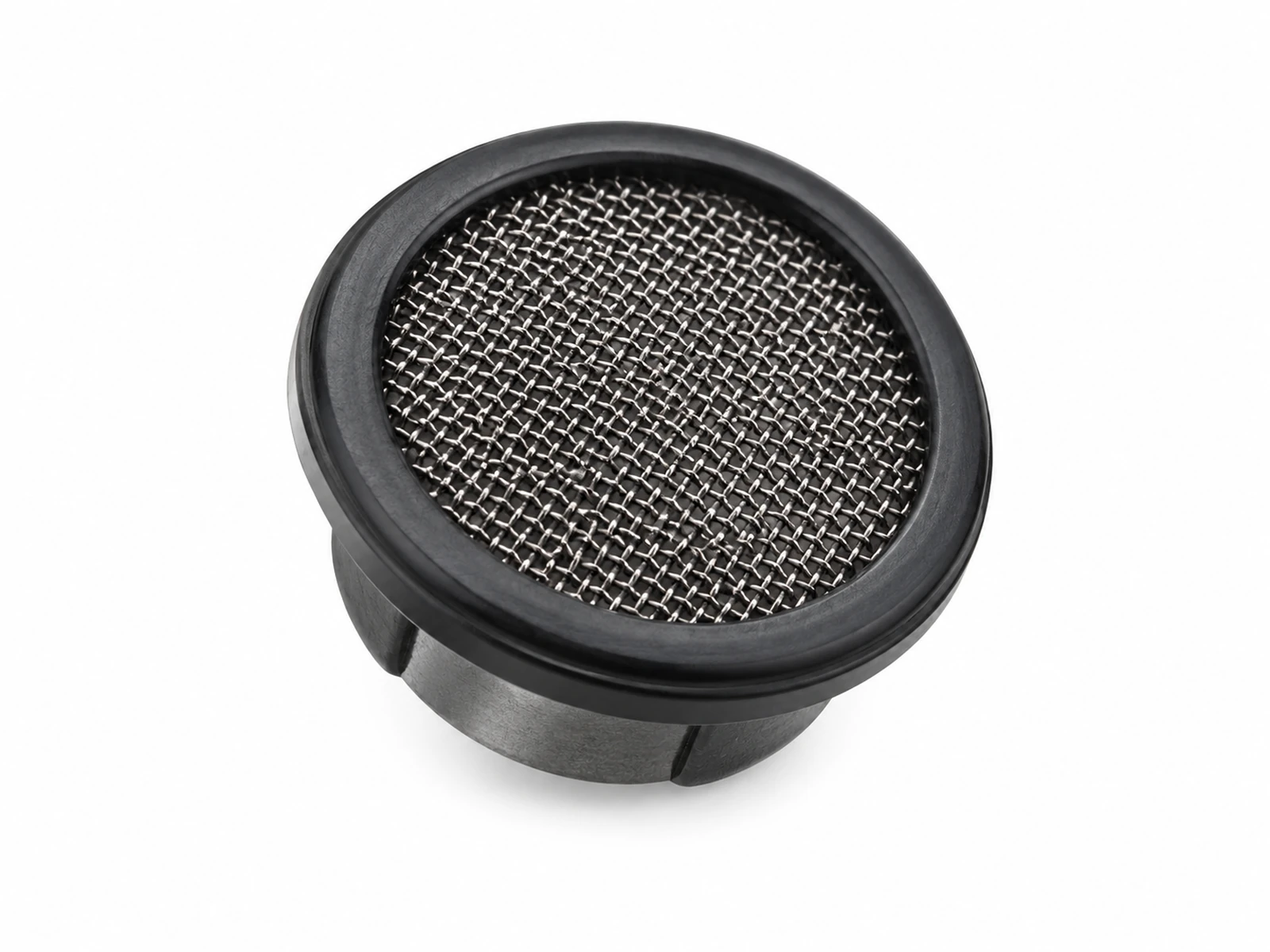 Close-up of a white wireless earbud with its silicone tip